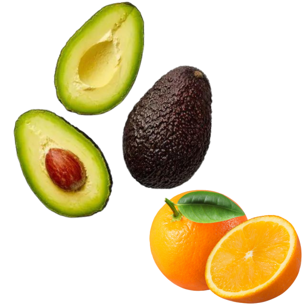 Pack. 3 KG Palta Hass Chilena Grande + 3 KG Naranja Dulce