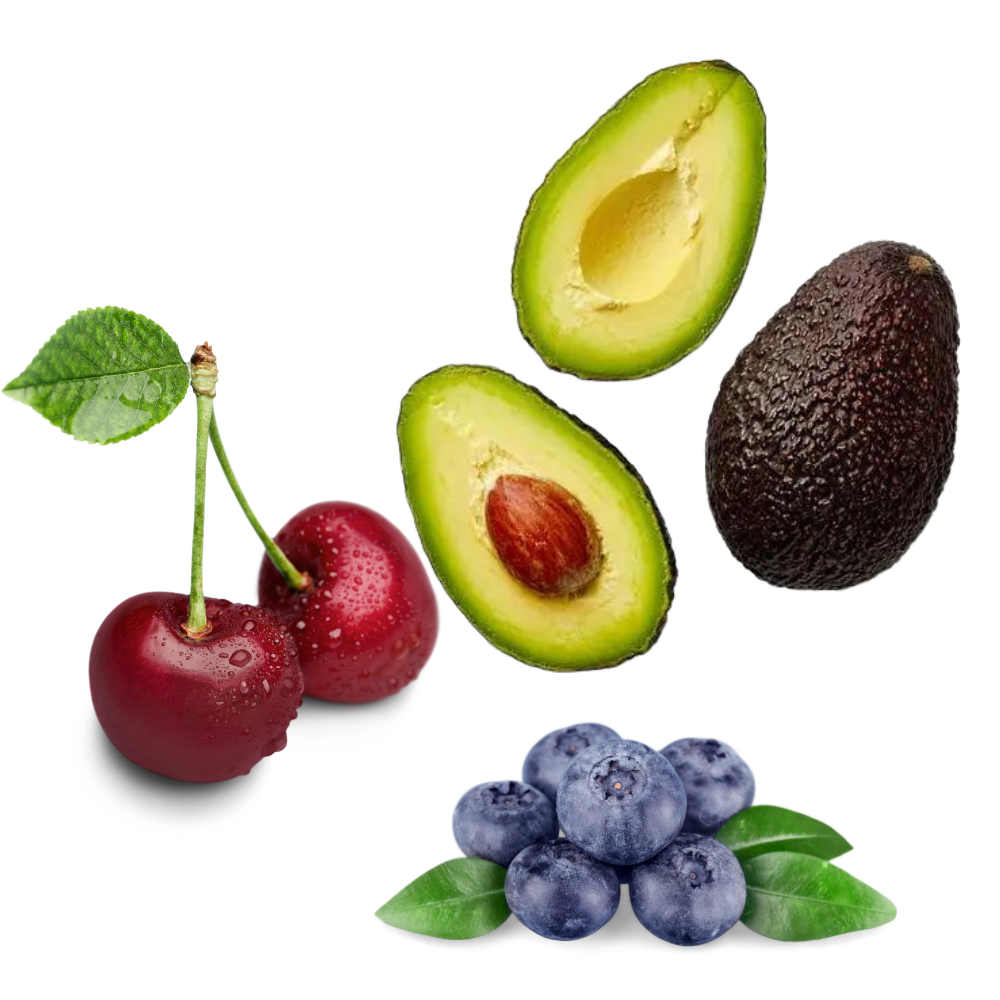 MEGA PACK: 10 kg Palta Hass Chilena Primera + 5 kg Cerezas Grandes + 2 kg Arandanos Grandes